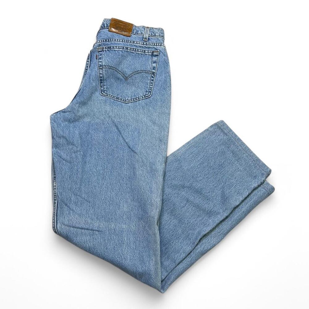 VTG 90’s Levis Men 545 38x38 Loose Fit Faded Stone Wash Jeans Orange Brown‎ Tab